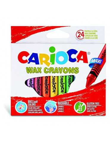 Carioca - Ceras de colores, 24 Unidades