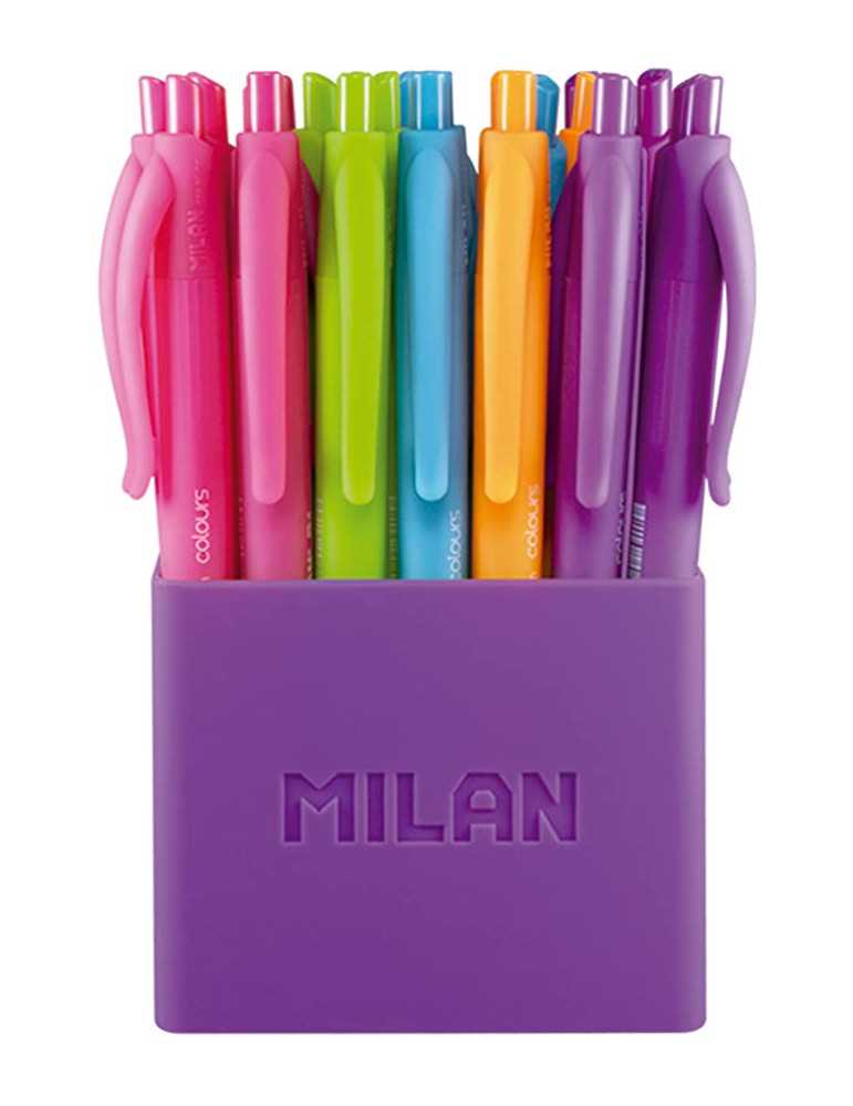 Milan P1-Touch - Bolígrafos engomados de color (24 unidades)