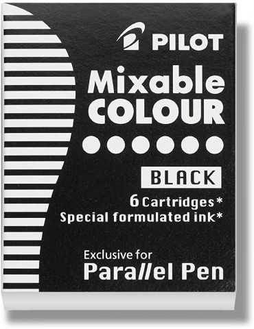Pilot Parallel Refill Cartridge 6/pkg-Black Ink