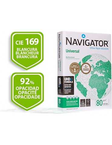 Caja de 2500 Folios Navigator Universal 5x Paquete 500 hojas A4