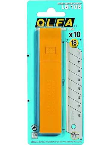OLFA 5009 5000 lb-10B Hoja de servicio pesado a presión, paquete de 10, color plateado