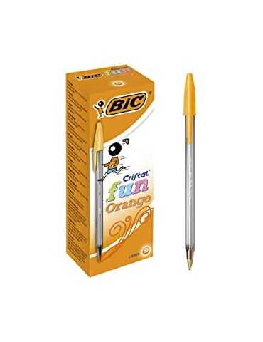 BIC - Bolígrafo de punta fina (0,7 mm), color naranja : : Oficina  y papelería