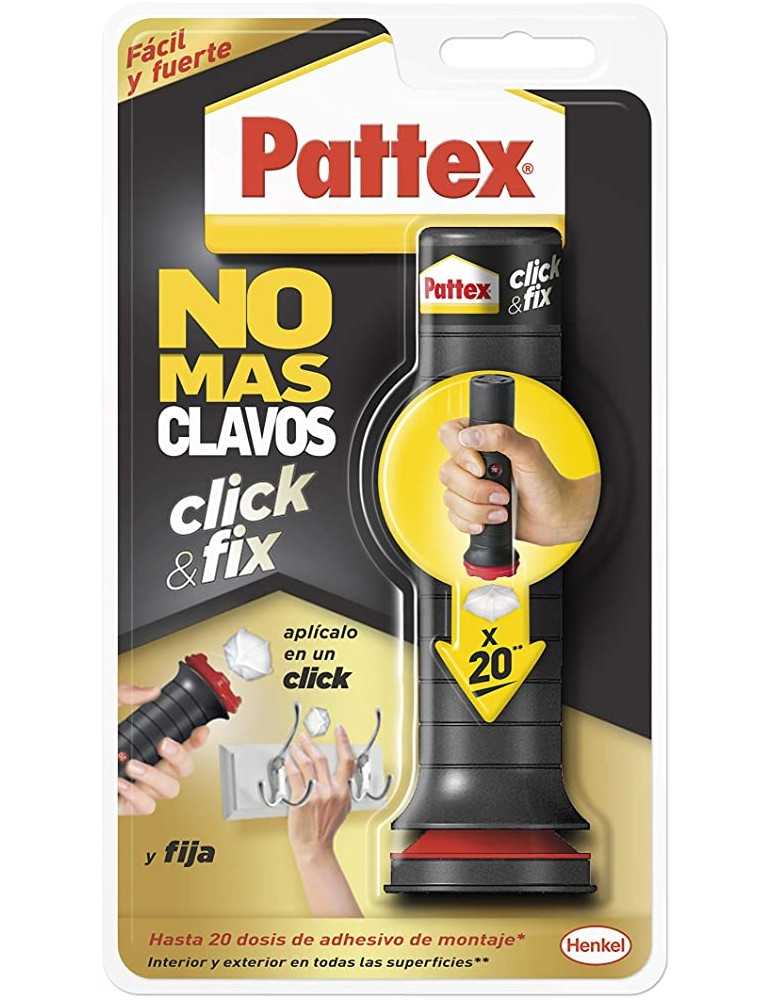 Pattex No Más Clavos Click&Fix, adhesivo de montaje de fácil uso