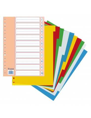 Separadores Dohe 10 colores folio multitaladro