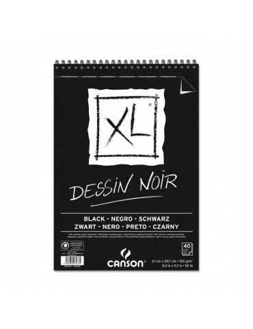 Canson XL Dessin Bocetos (150 g/m², 40 hojas, color negro A3, 297 x 432 mm)