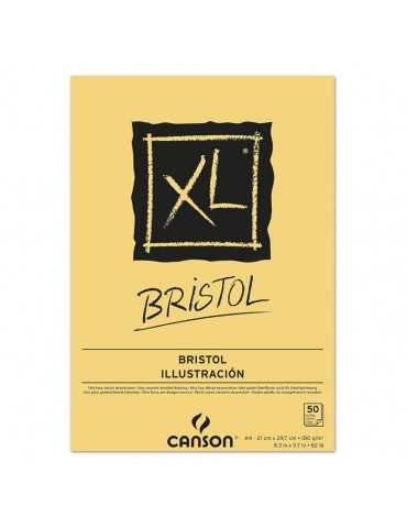 Bloc Dibujo Canson Xl Bristol Din A4 Extraliso Encolado 21x29,7 Cm 50 Hojas 180 Gr