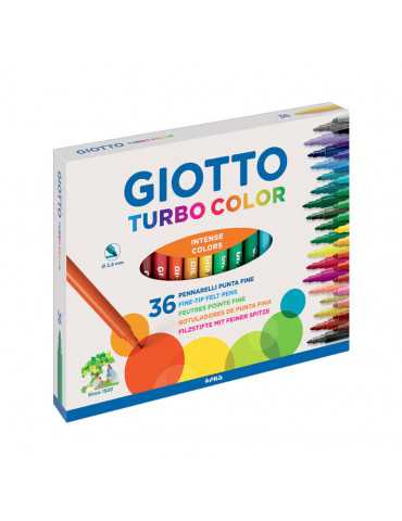 Rotulador Giotto Turbo punta media lavable caja 36 rotuladores