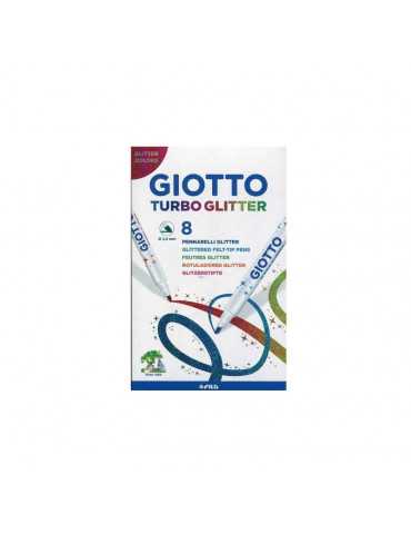Giotto Turbo Glitter Rotuladores, Estuche 8 Uds.