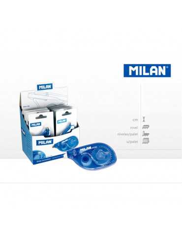 MILAN Expositor 12 cintas correctoras 5mmx8m