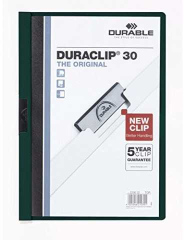 Durable Duraclip - Dossier con pinza, 30 hojas
