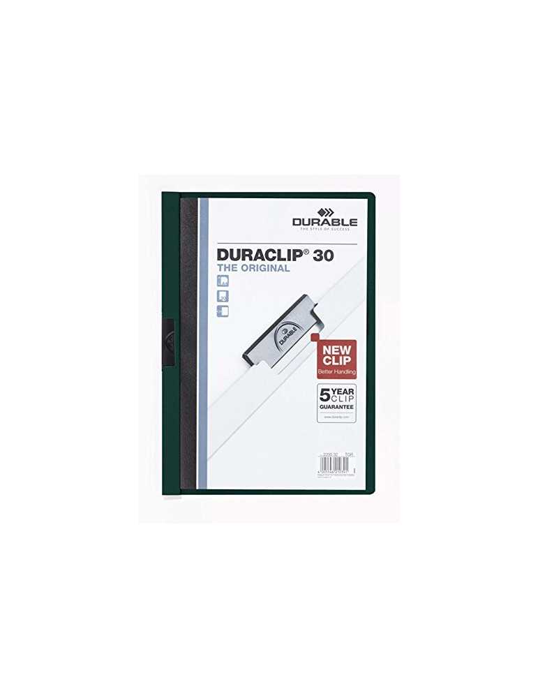 Durable Duraclip - Dossier con pinza, 30 hojas