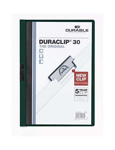 Durable Duraclip - Dossier con pinza, 30 hojas