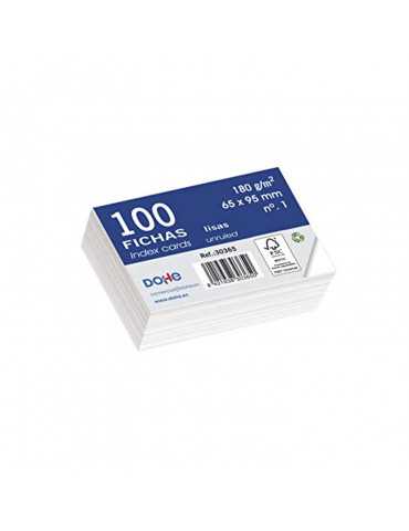 Dohe - Pack de 100 fichas lisas de cartulina blanca