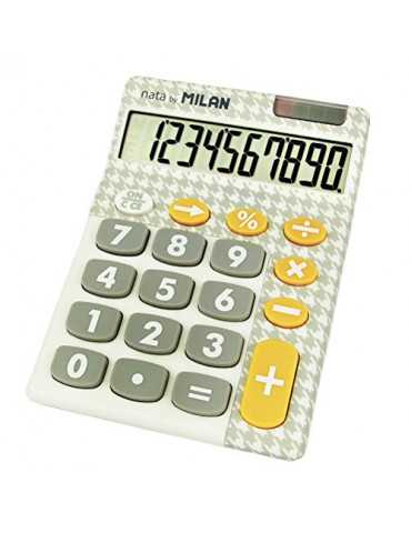 Milan 150610EGBL - Calculadora de sobremesa, 10 dígitos, color gris