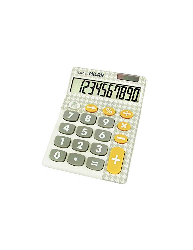 Milan 150610EGBL - Calculadora de sobremesa, 10 dígitos, color gris