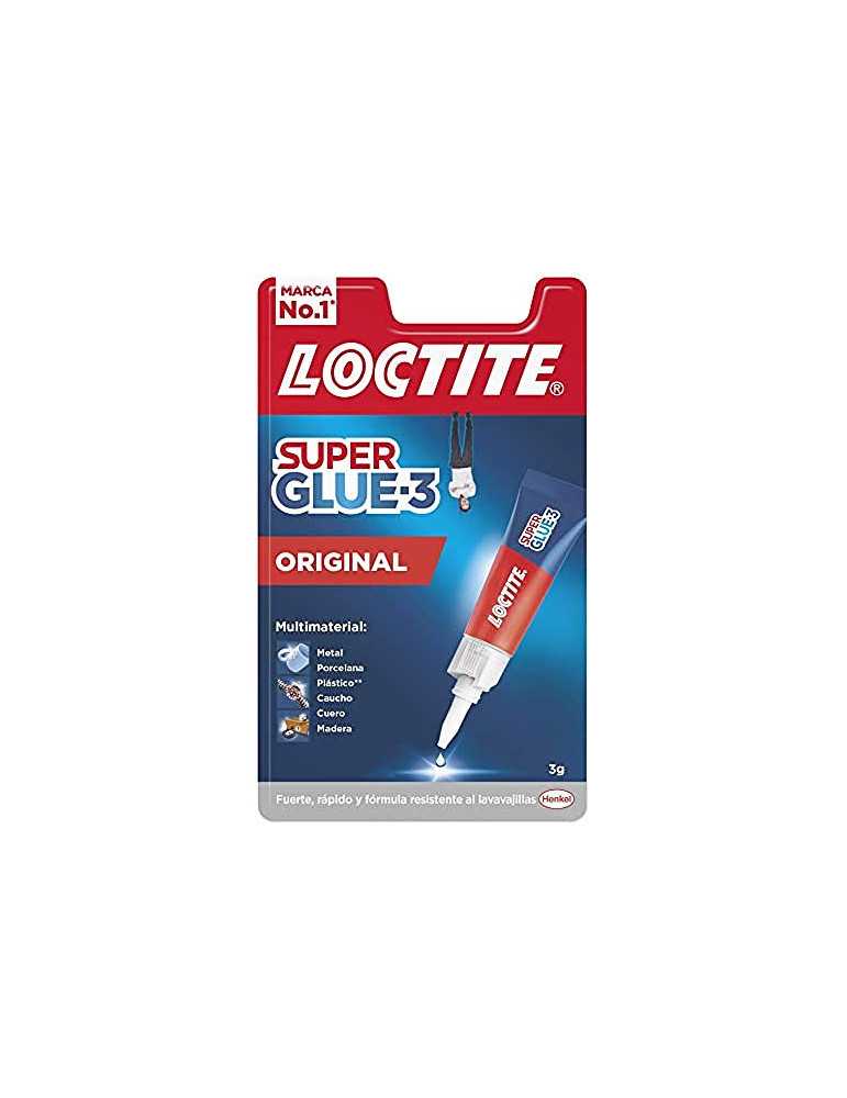Loctite Super Glue-3 Original, pegamento universal con triple resistencia, adhesivo transparente, pegamento instantáneo y fuerza