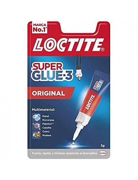 Loctite Super Glue-3 Original, pegamento universal con triple resistencia, adhesivo transparente, pegamento instantáneo y fuerza