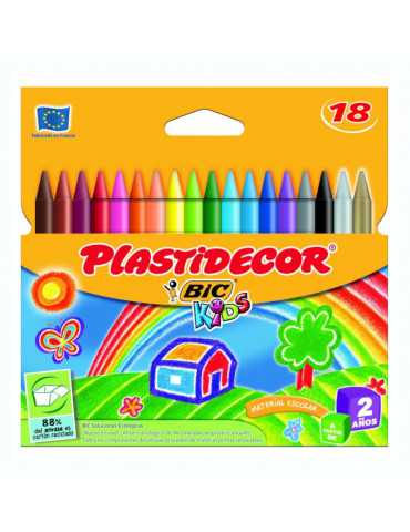 Plastidecor BIC Kids caja de 18 unidades colores surtidos