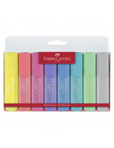 Caja con 10 marcadores fluorescentes tonos pastel Textliner 1546 color lila pastel Faber-Castell 154656 