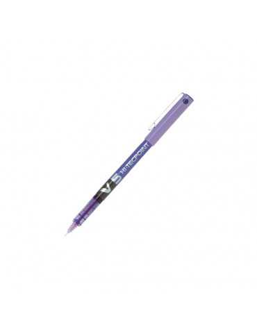 PILOT - Lote de 5 bolígrafos Hi-Tecpoint V5-Bolígrafo roller tinta líquida Pte fina, color morado