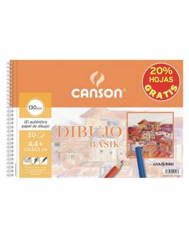 Cuaderno de Dibujo con Espiral Canson C400110484/ A4+/ 20 Hojas/ Sin Recuadro