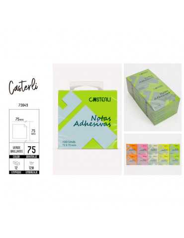 Casterli - Bloc 100 Notas Adhesivas Verde Brillante 75 X 75 Mm