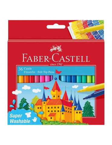 Faber-Castell 554203 - Estuche cartón con 36 rotuladores escolares