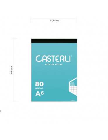 Casterli - Bloc de notas A6 - Interior a cuadros