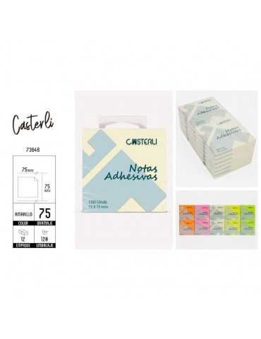 Casterli - Bloc 100 Notas adhesivas 75x75mm, Amarillo