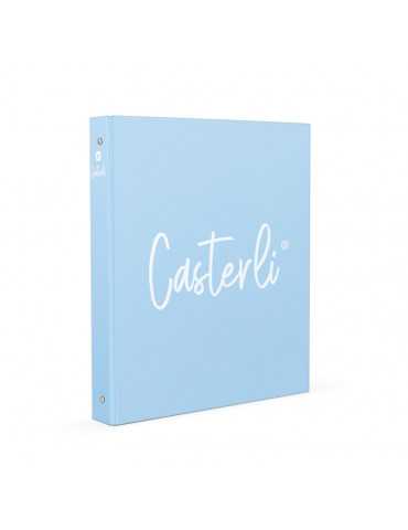 Casterli - Carpeta 4 anillas color Basic, Azul cielo