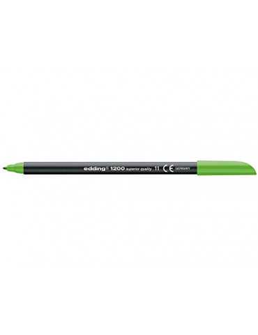 Edding - Rotulador punta fibra 1200 verde claro n.11 -punta redonda 0.5 mm (10 unidades)