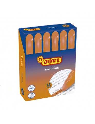 JOVI - Estuche, 12 marcadores con Gel, Color Naranja