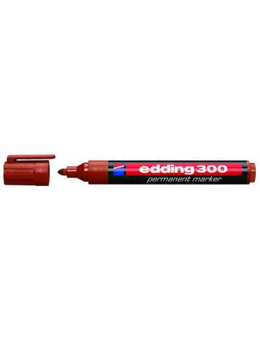 edding 300 marcador permanente - marrón - 10 rotuladores