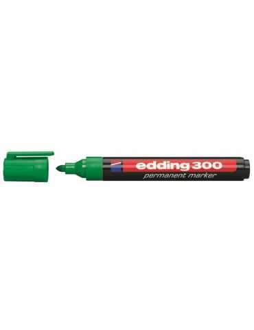 edding 300 marcador permanente - verde - 10 rotuladores