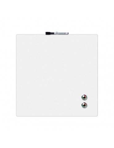 Rexel - Pizarra magnética individual, 360x360mm, Diseño cuadrado, Blanco