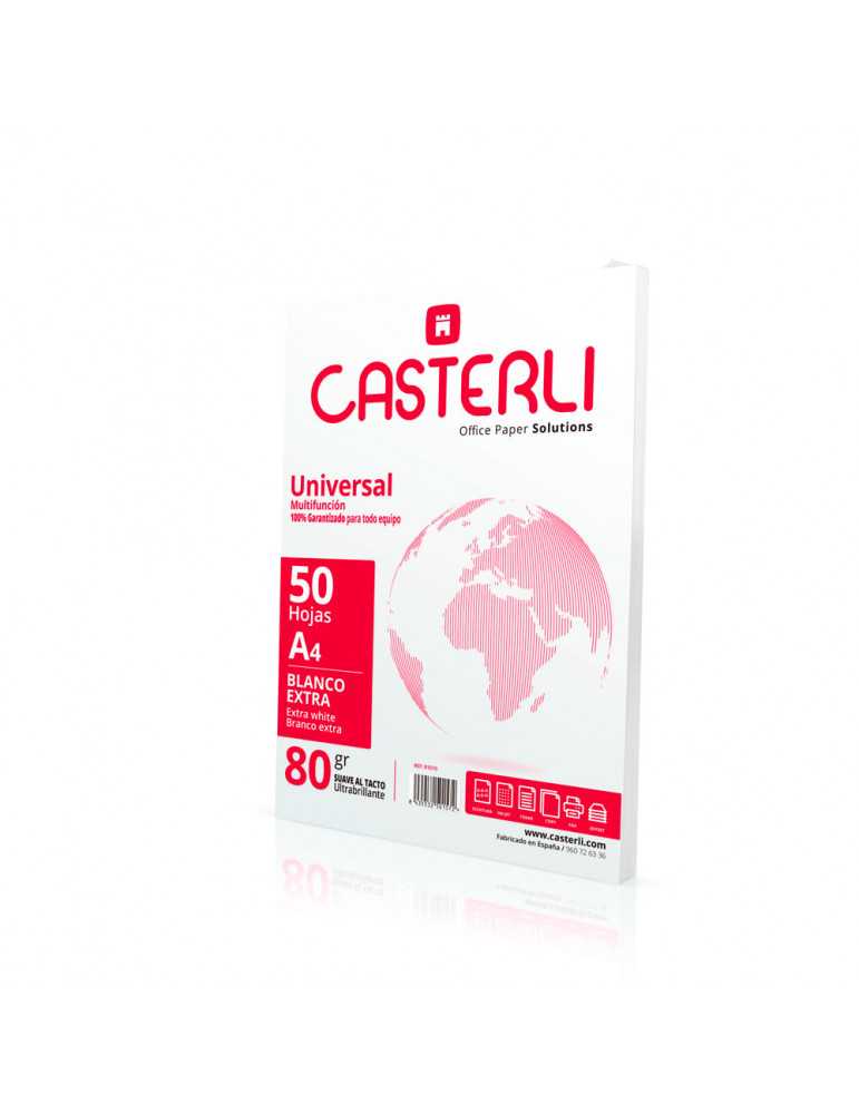 Paquete 50 folios Casterli A4 Extra blanco