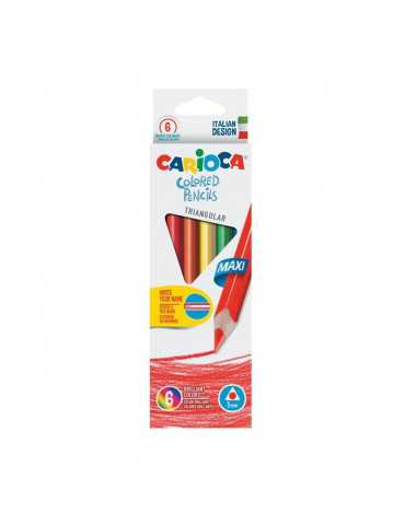 Carioca - Caja 6 lápices de Colores Jumbo triangular
