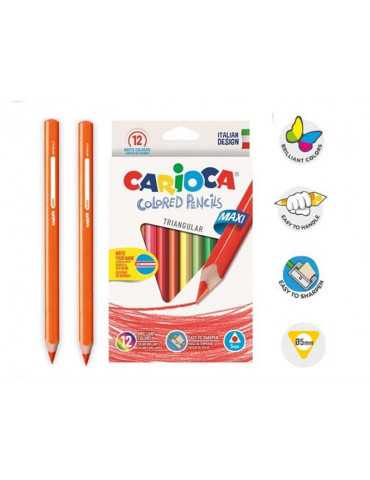 Carioca Triangular Jumbo - Caja de 12 lápices